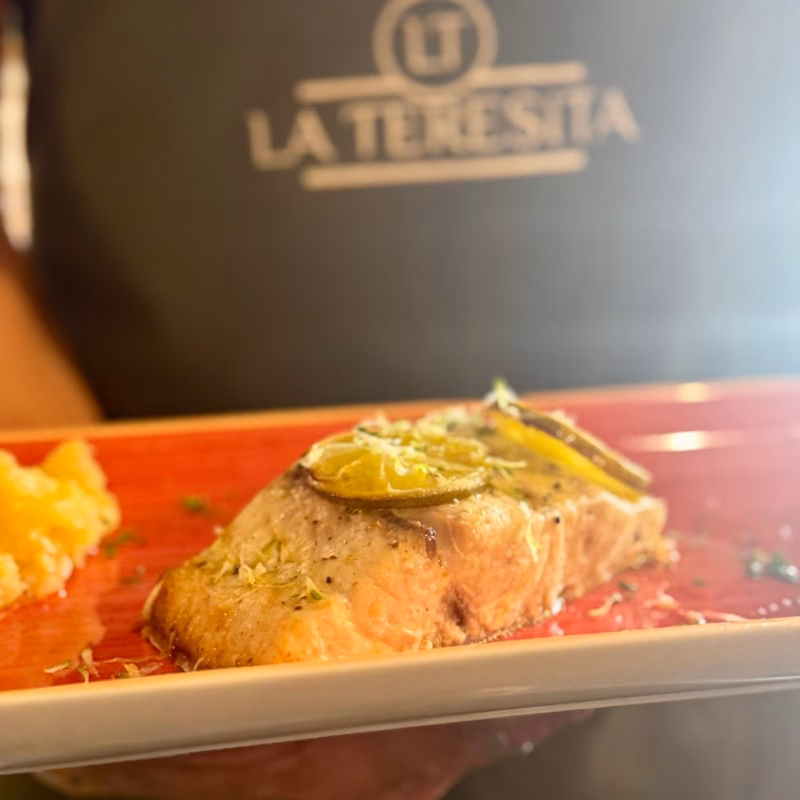 Lomo de corvina al horno.